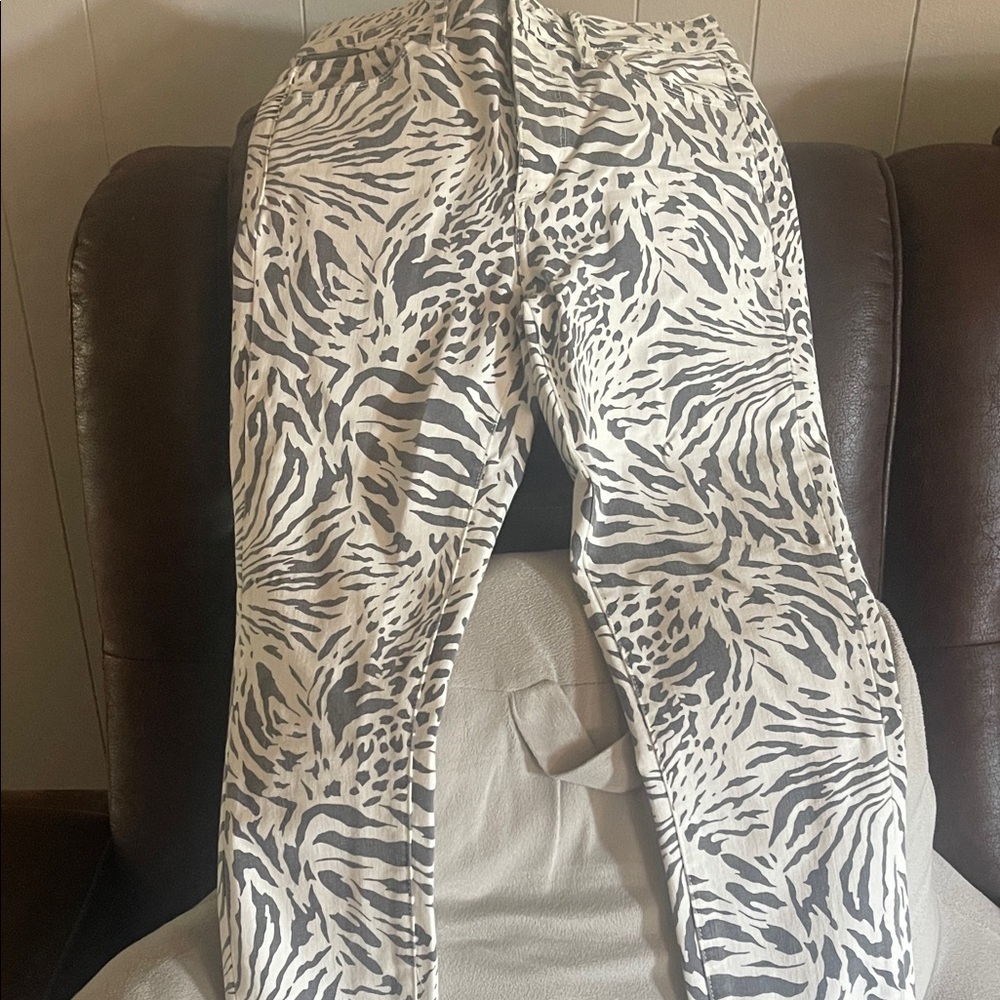 Articles Of Society Zebra Print Jeans - Black and White